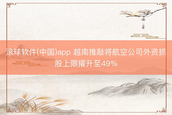 滚球软件(中国)app 越南推敲将航空公司外资抓股上限擢升至49%