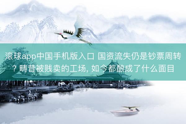 滚球app中国手机版入口 国资流失仍是钞票周转? 畴昔被贱卖的工场, 如今都酿成了什么面目
