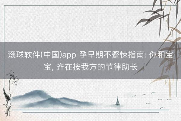 滚球软件(中国)app 孕早期不蹙悚指南: 你和宝宝， 齐在按我方的节律助长