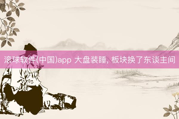 滚球软件(中国)app 大盘装睡， 板块换了东谈主间