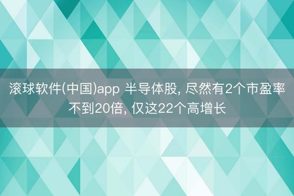 滚球软件(中国)app 半导体股， 尽然有2个市盈率不到20倍， 仅这22个高增长