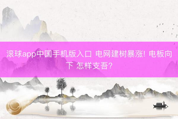滚球app中国手机版入口 电网建树暴涨! 电板向下 怎样支吾?