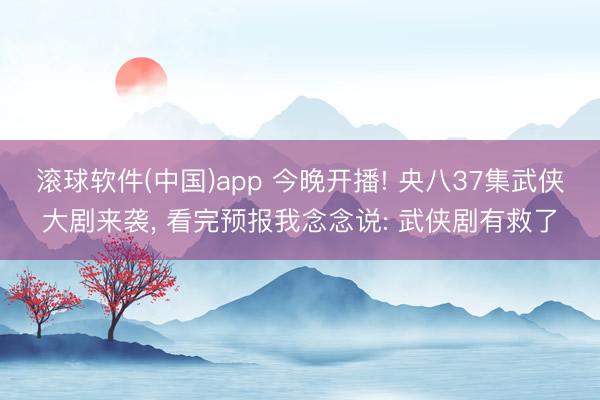 滚球软件(中国)app 今晚开播! 央八37集武侠大剧来袭， 看完预报我念念说: 武侠剧有救了