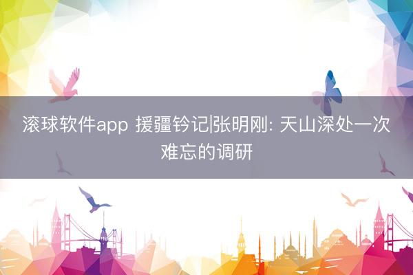 滚球软件app 援疆钤记|张明刚: 天山深处一次难忘的调研