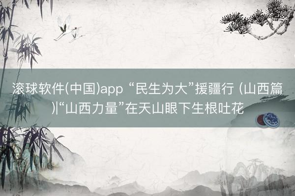 滚球软件(中国)app “民生为大”援疆行 (山西篇)|“山西力量”在天山眼下生根吐花