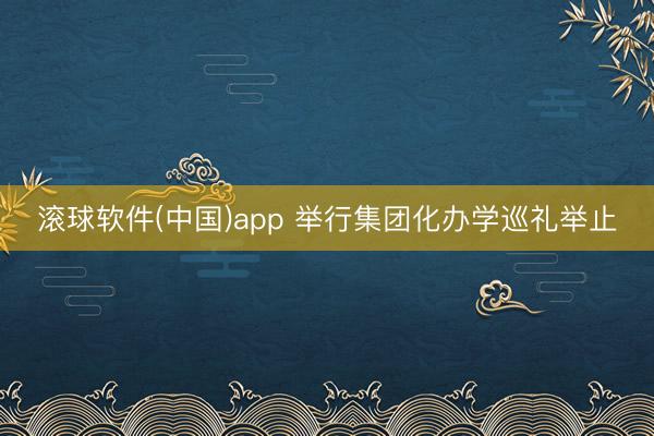 滚球软件(中国)app 举行集团化办学巡礼举止