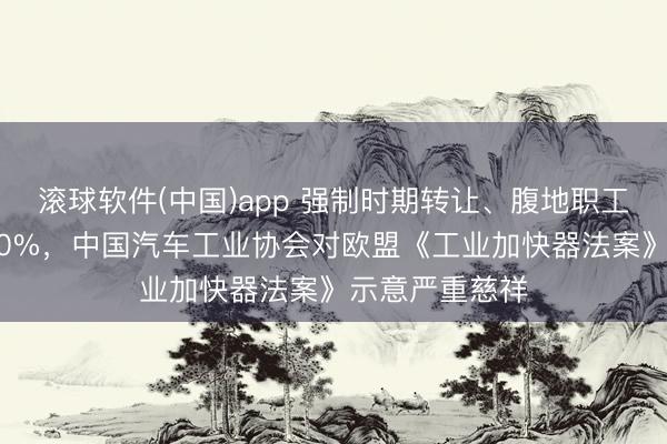 滚球软件(中国)app 强制时期转让、腹地职工比例不低于 50%，中国汽车工业协会对欧盟《工业加快器法案》示意严重慈祥