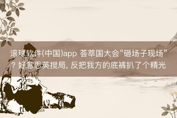 滚球软件(中国)app 荟萃国大会“砸场子现场”? 好意思英搅局， 反把我方的底裤扒了个精光